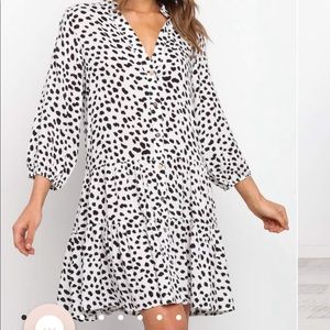 White Dress with Black Pattern (Petal & Pup)